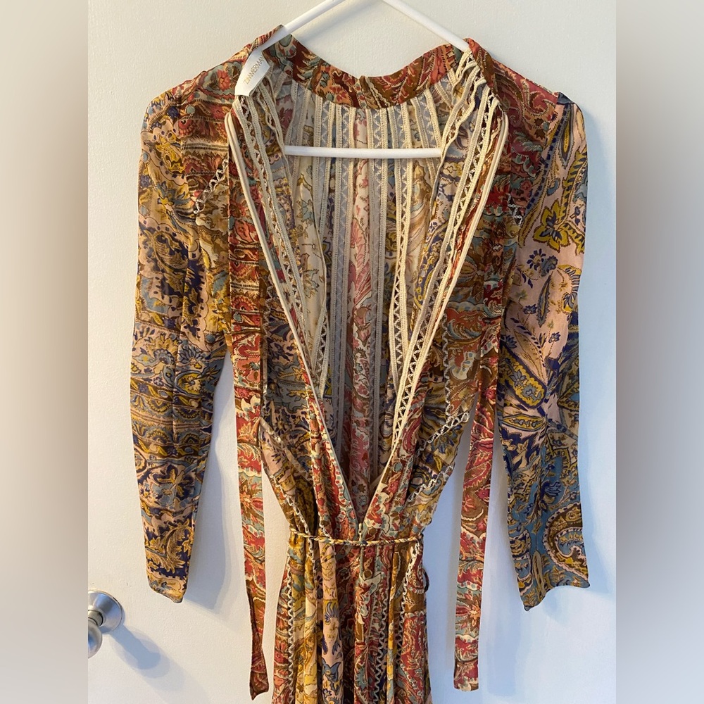Zimmermann Luminosity Panelled Midi Dress Size AU 0P/US 2 - Picture 10 of 13